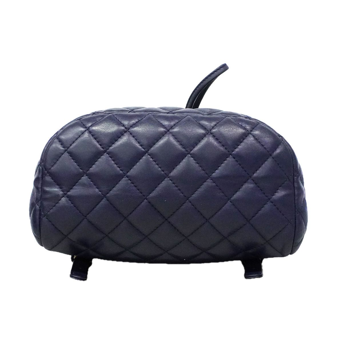 Chanel Backpack Quilted Lambskin Navy Gold — view 3