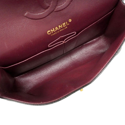 Chanel Shoulder Bag Quilted Caviar Leather Black Gold — view 4