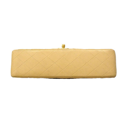 Chanel Shoulder Bag Quilted Lambskin Beige Gold — view 3