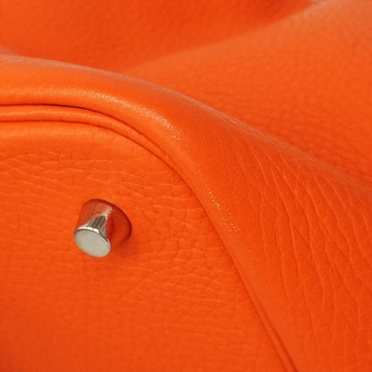 Hermes Handbag Picotin Lock MM Taurillon Clemence Capucines Silver — view 6