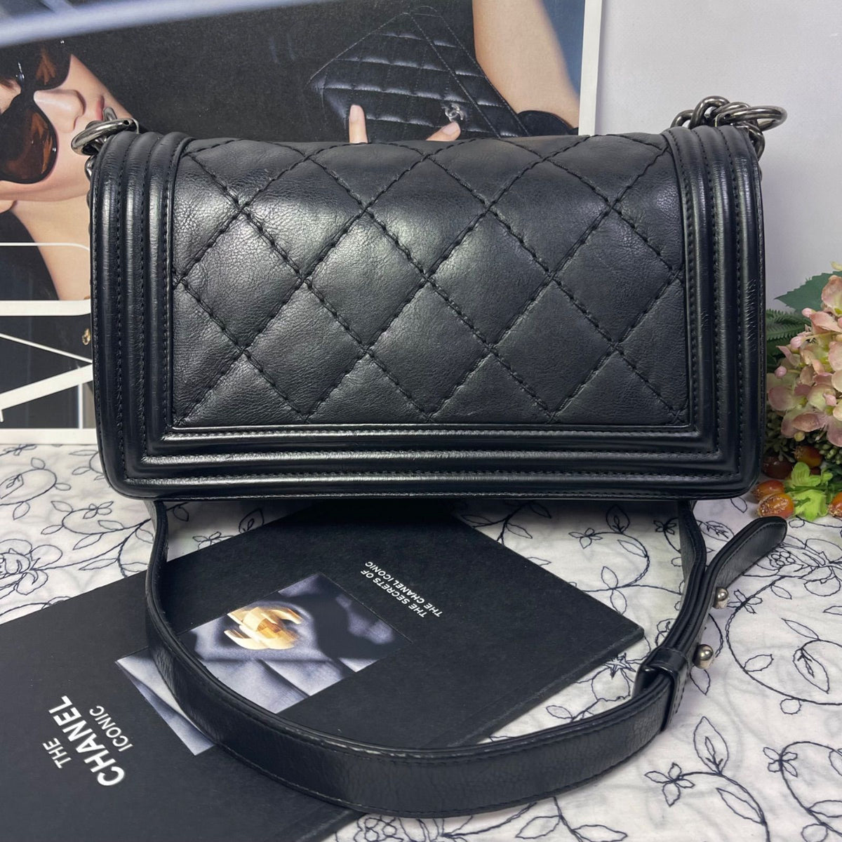 Chanel Quilted Boy Chain Shoulder Bag — view 3