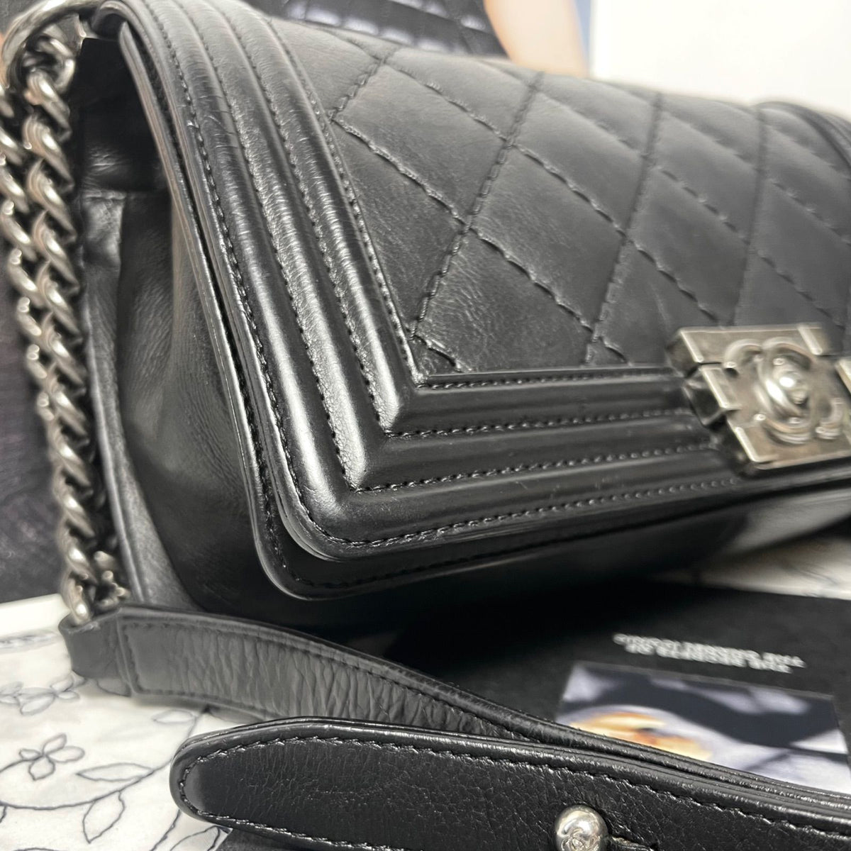 Chanel Quilted Boy Chain Shoulder Bag — view 4