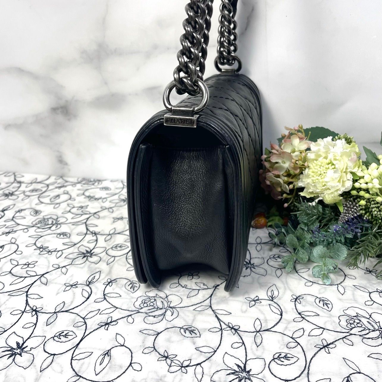 Chanel Quilted Boy Chain Shoulder Bag — view 7
