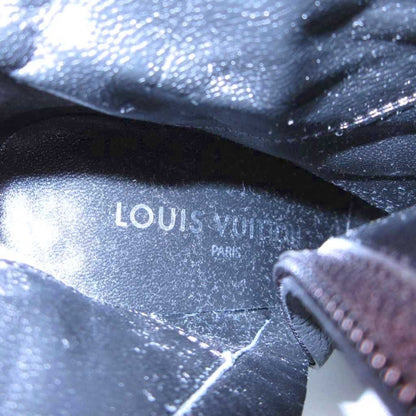 Louis Vuitton Shake Platform Ankle Boots Short Square Toe Leather Logo Side — view 6