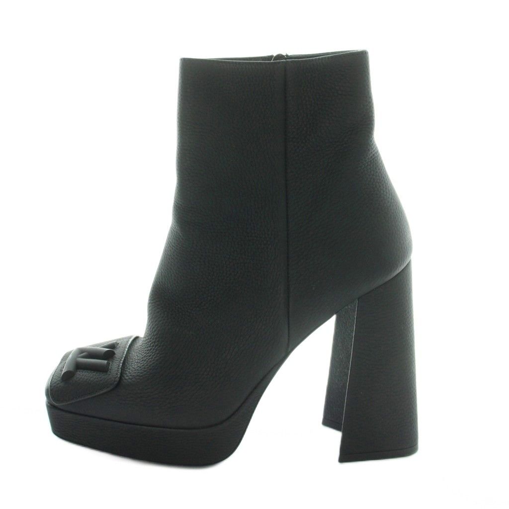 Louis Vuitton Shake Platform Ankle Boots Short Square Toe Leather Logo Side