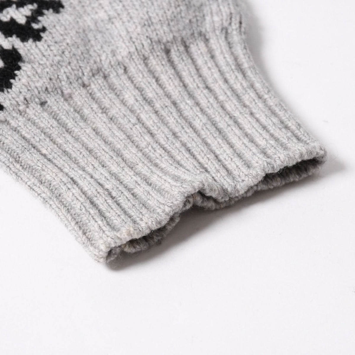 Balenciaga All Over Print Logo Crew Neck Knit Sweater Wool Gray Black — view 7