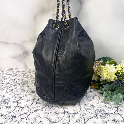 Chanel Drawstring Quilted Chain Shoulder Bag Vintage — view 6