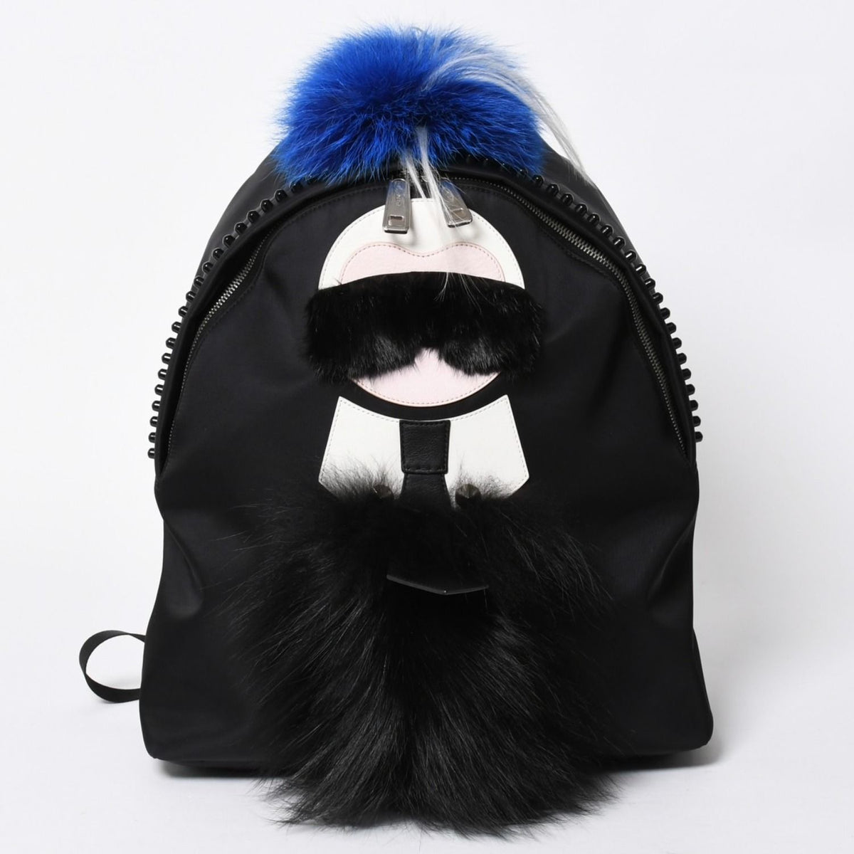 Fendi Karl Lagerfeld Carlito Backpack Nylon Black Monster
