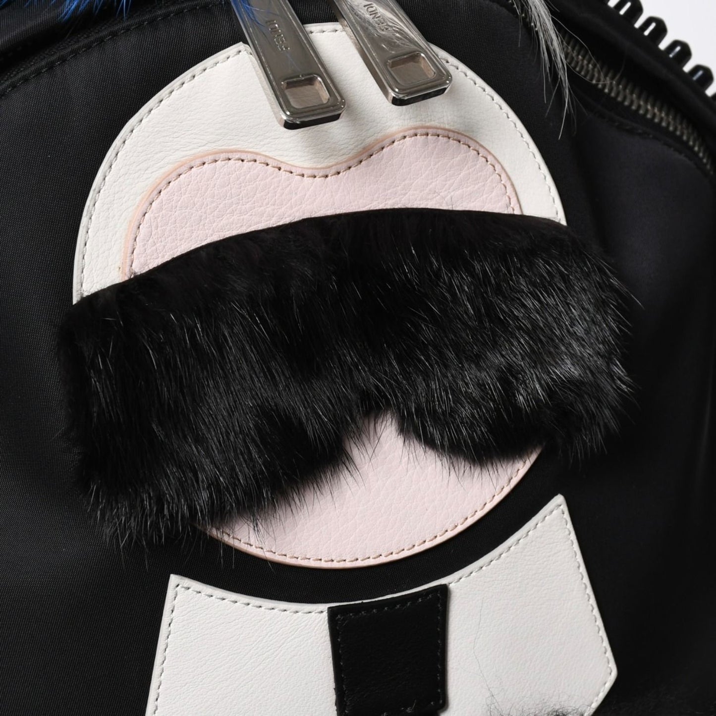 Fendi Karl Lagerfeld Carlito Backpack Nylon Black Monster — view 5