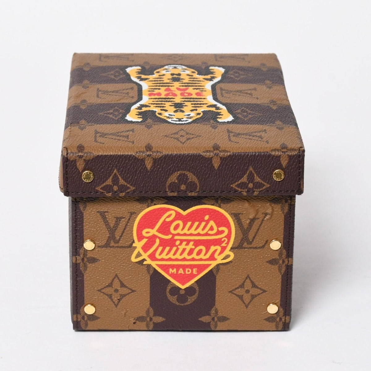 Louis Vuitton Card Box NIGO Tiger Monogram Canvas Brown Gold Limited Shoulder — view 4