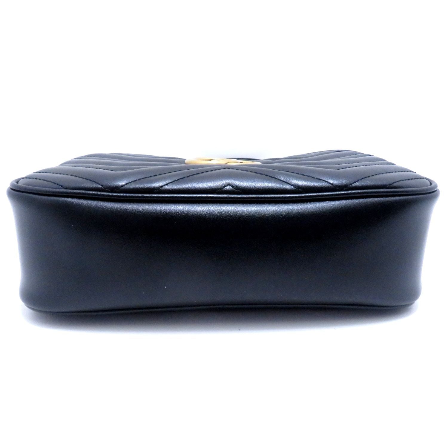 Gucci GG Marmont Shoulder Bag Black Leather — view 4