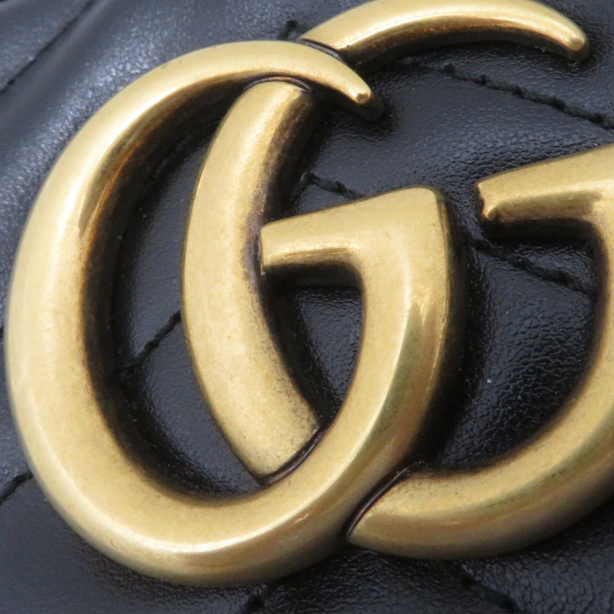 Gucci GG Marmont Shoulder Bag Black Leather — view 8