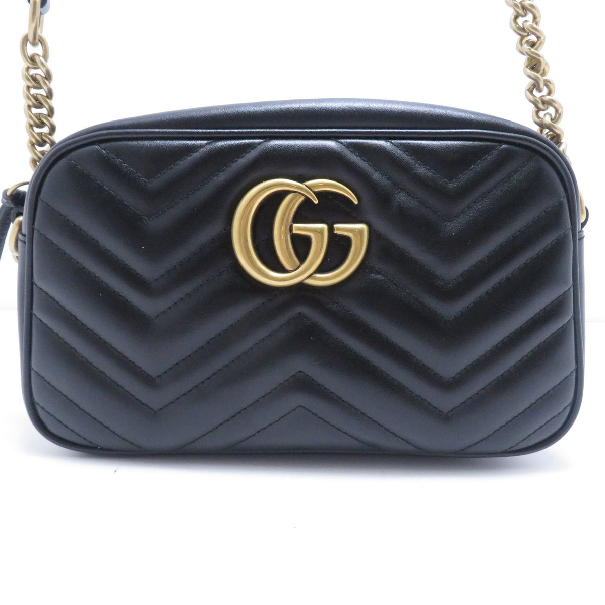 Gucci GG Marmont Shoulder Bag Black Leather
