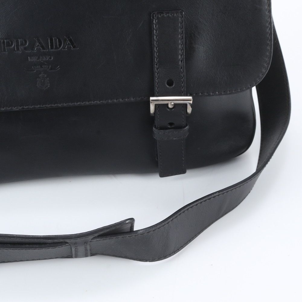 Prada Leather Shoulder Bag Crossbody Messenger Business — view 2