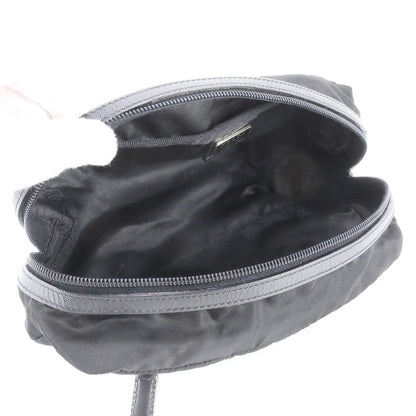 Prada Tessuto Nylon Saffiano Leather Pouch Mini Clutch — view 6
