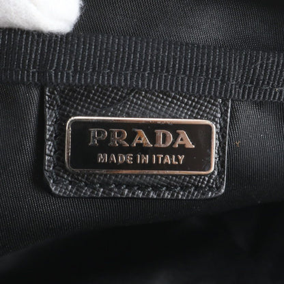 Prada Tessuto Nylon Saffiano Leather Pouch Mini Clutch — view 7