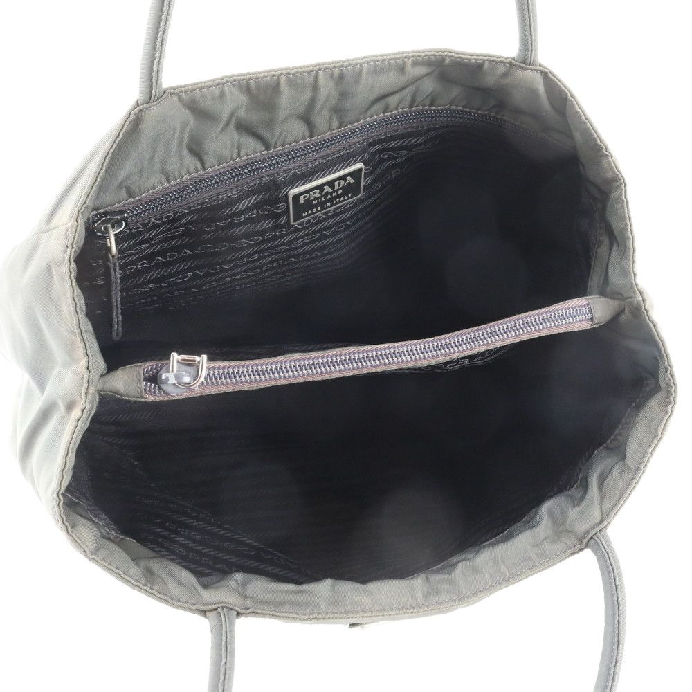 Prada Tessuto Nylon Triangle Logo Tote — view 7