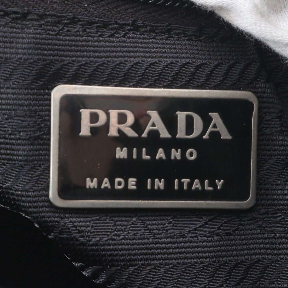 Prada Tessuto Nylon Triangle Logo Tote — view 8