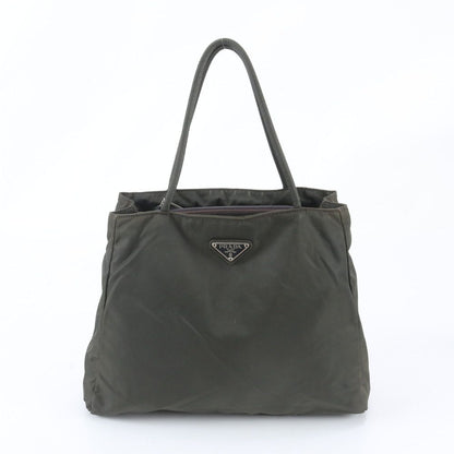 Prada Tessuto Nylon Triangle Logo Tote