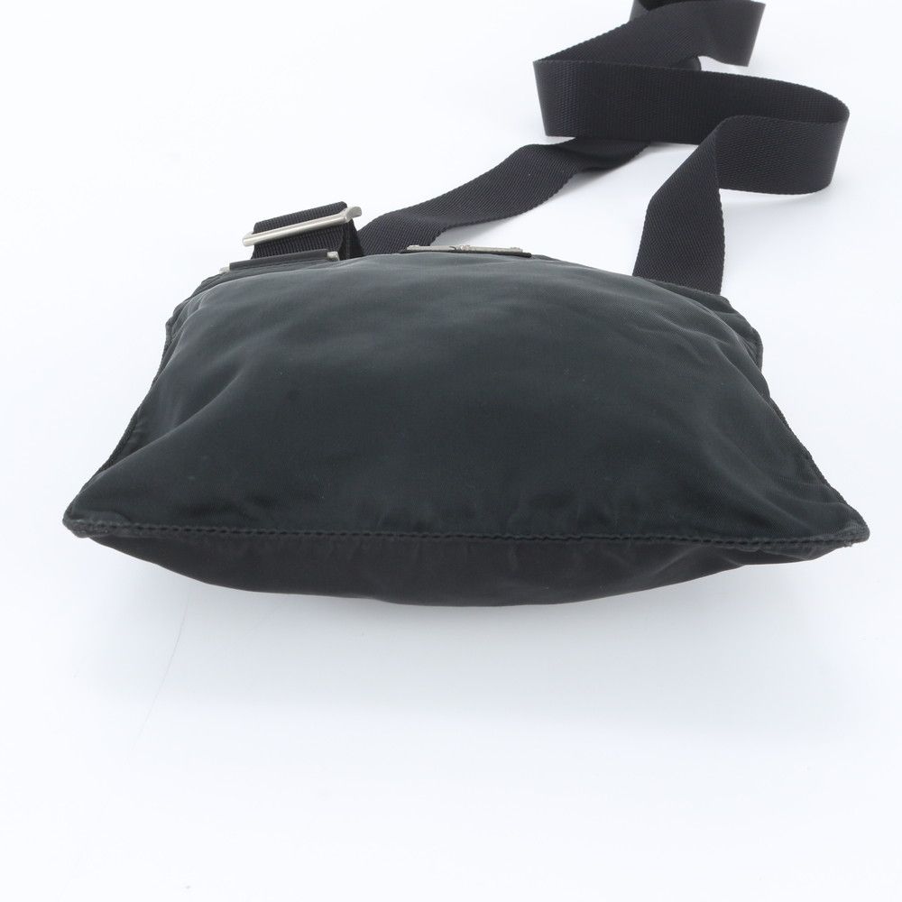 Prada Tessuto Nylon Triangle Logo Shoulder Bag Crossbody Black — view 5