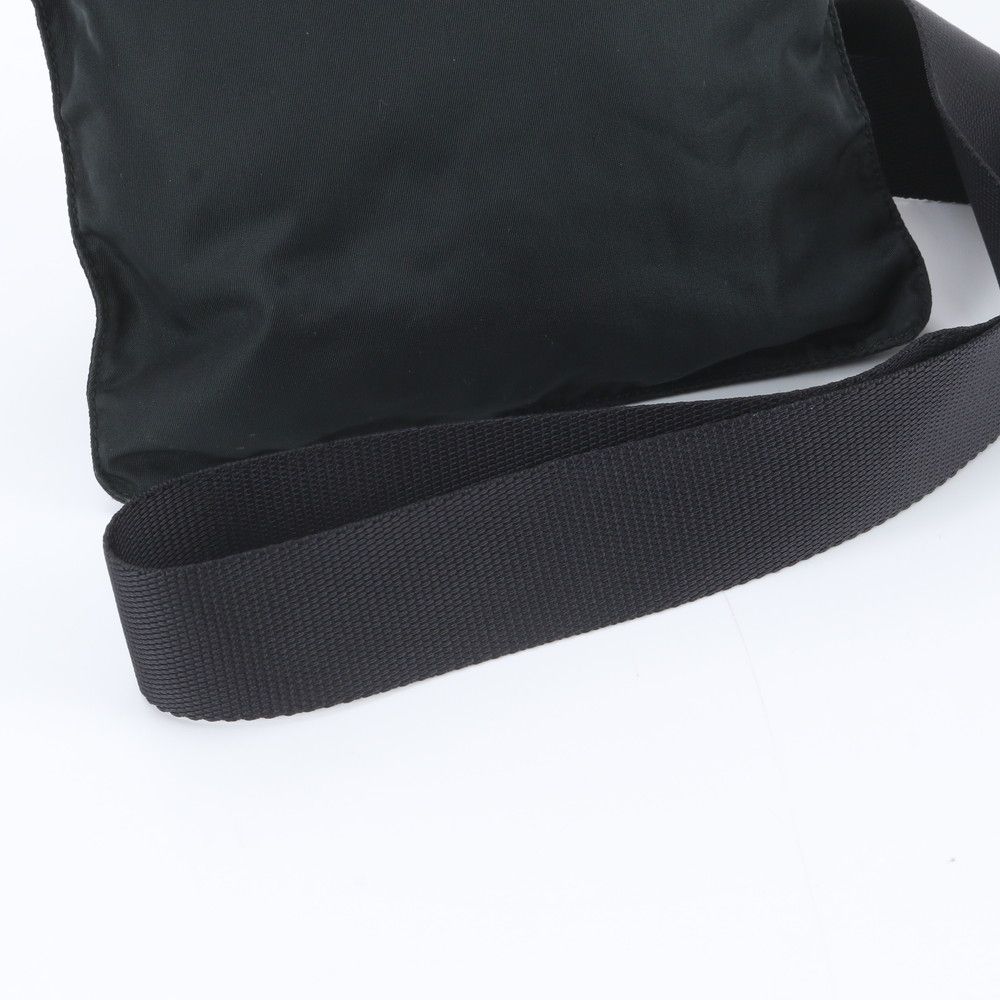 Prada Tessuto Nylon Triangle Logo Shoulder Bag Crossbody Black — view 2