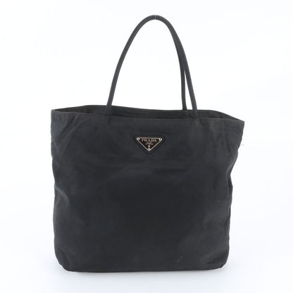 Prada Tessuto Nylon Triangle Logo Tote Shoulder Hand Black
