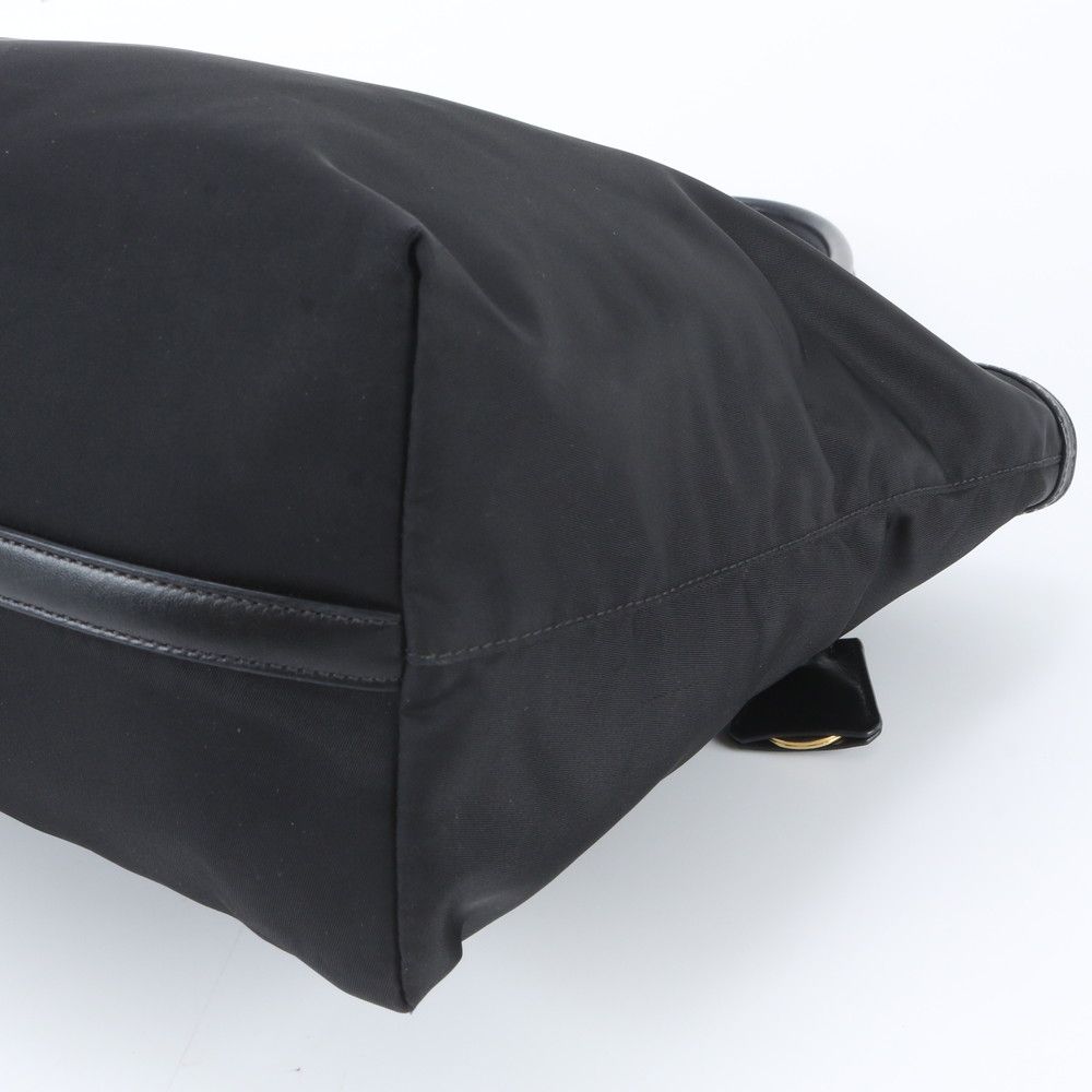 Prada Tessuto Nylon Leather Tote — view 4