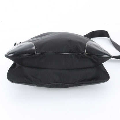 Prada Tessuto Nylon Leather Shoulder Bag Crossbody Black — view 5