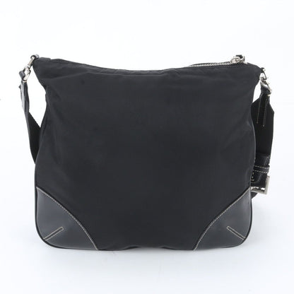 Prada Tessuto Nylon Leather Shoulder Bag Crossbody Black — view 3