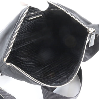 Prada Tessuto Nylon Leather Shoulder Bag Crossbody Black — view 7
