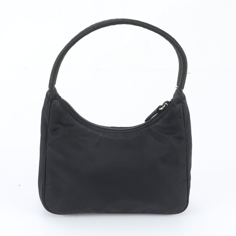 Prada Tessuto Nylon Triangle Logo Handbag Black Brands — view 3
