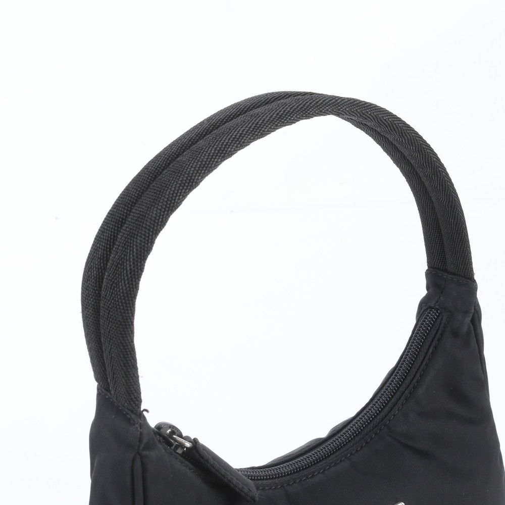 Prada Tessuto Nylon Triangle Logo Handbag Black Brands — view 2