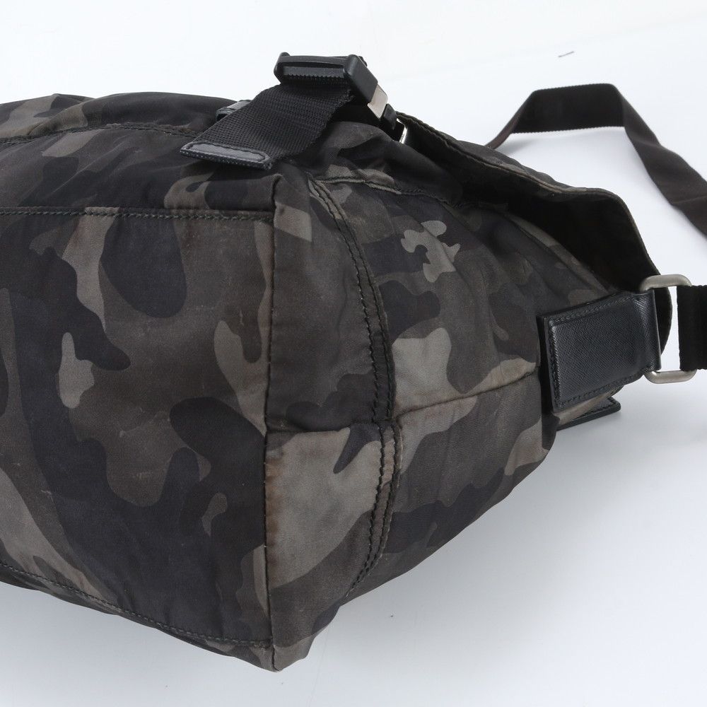 Prada Tessuto Nylon Camouflage Leather Shoulder Bag Crossbody Messenger — view 4