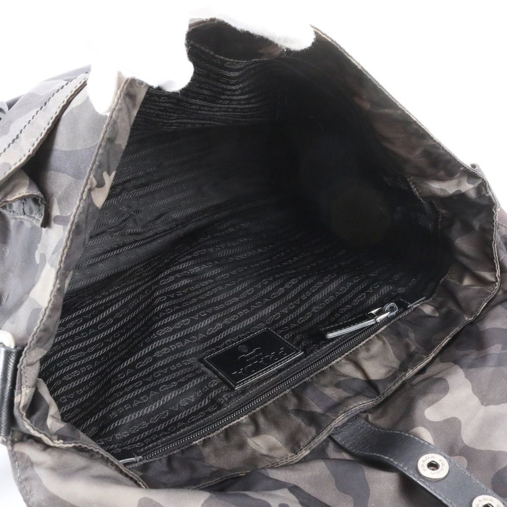 Prada Tessuto Nylon Camouflage Leather Shoulder Bag Crossbody Messenger — view 7
