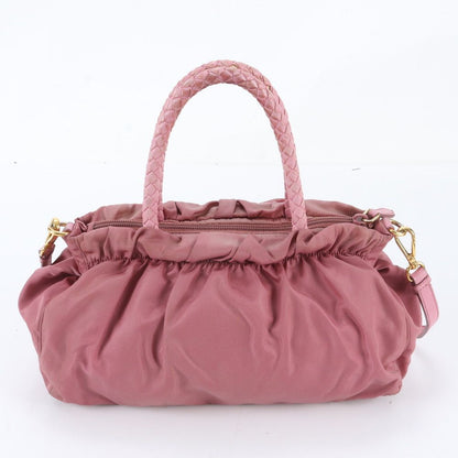 Prada Tessuto Nylon Leather 2-Way Shoulder Bag — view 3