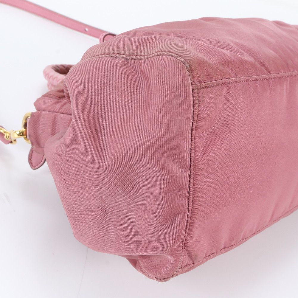 Prada Tessuto Nylon Leather 2-Way Shoulder Bag — view 6