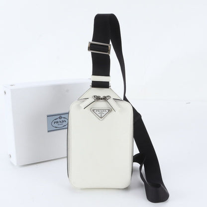 Prada Saffiano Leather 2-Way Belt Bag Crossbody Body Waist Pouch