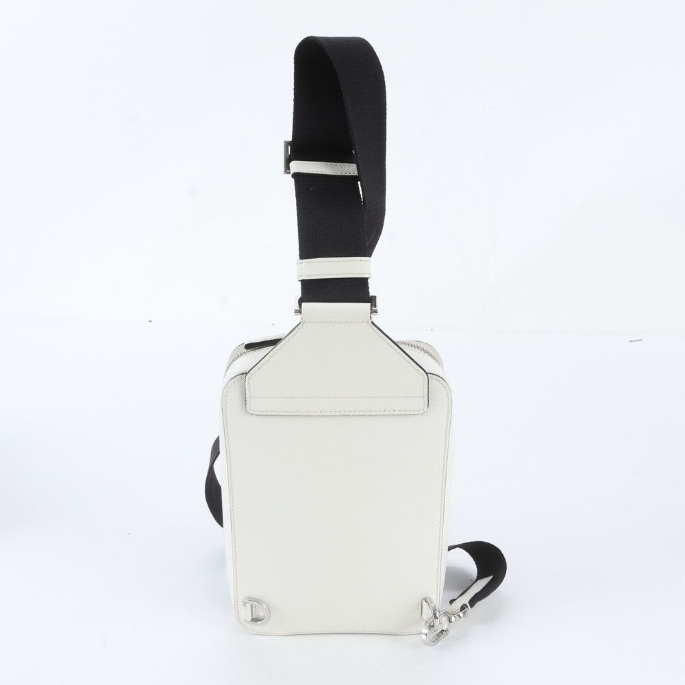 Prada Saffiano Leather 2-Way Belt Bag Crossbody Body Waist Pouch — view 3