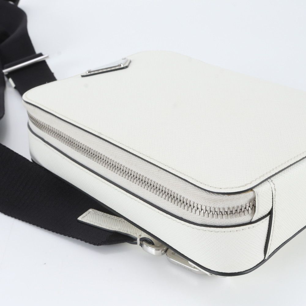 Prada Saffiano Leather 2-Way Belt Bag Crossbody Body Waist Pouch — view 6