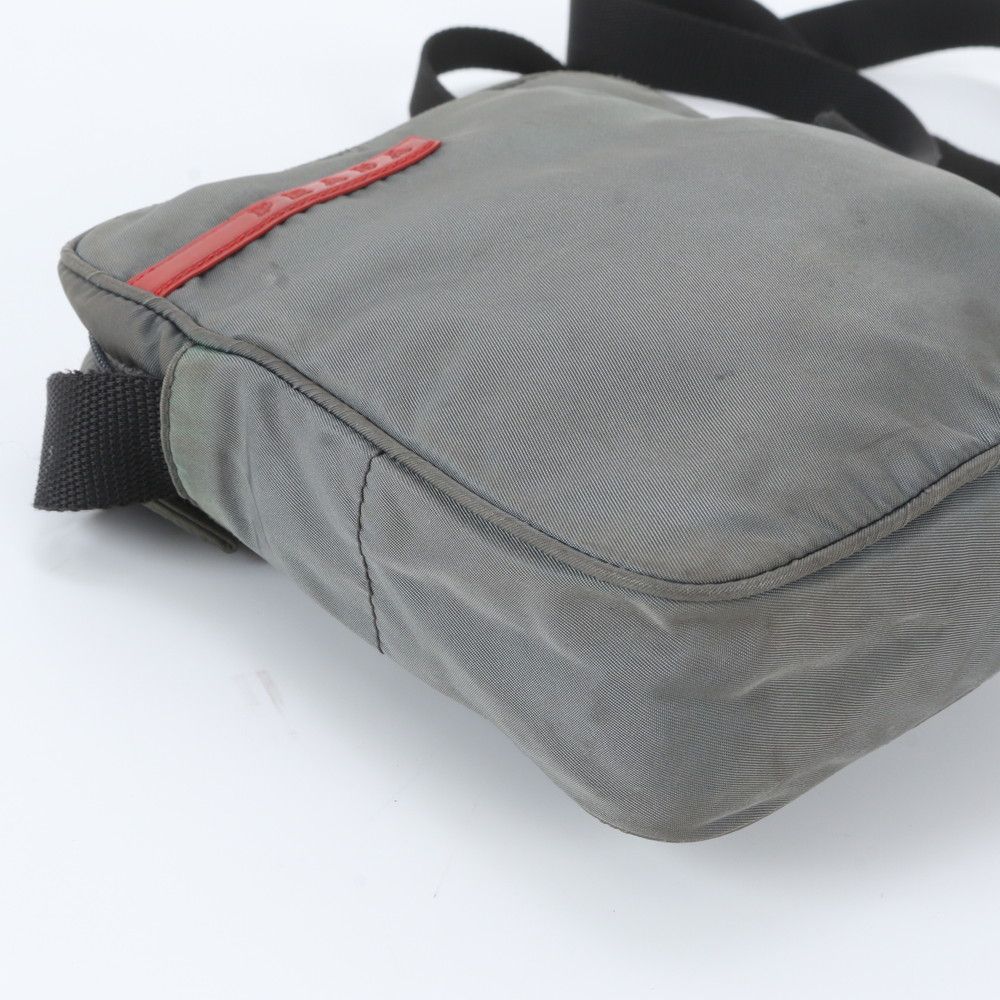 Prada Tessuto Nylon Shoulder Bag Khaki Crossbody Messenger Business — view 6
