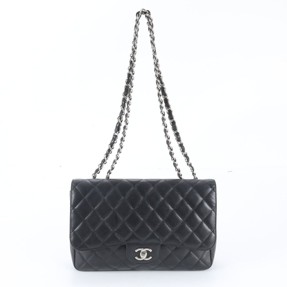 Chanel Big Quilted Caviar Leather 2-Way Shoulder Bag — view 2