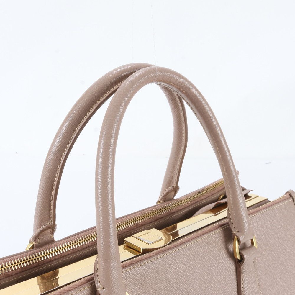 Prada Saffiano Galleria Leather Handbag Tote Pink — view 2