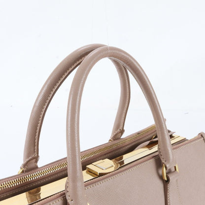 Prada Saffiano Galleria Leather Handbag Tote Pink — view 2