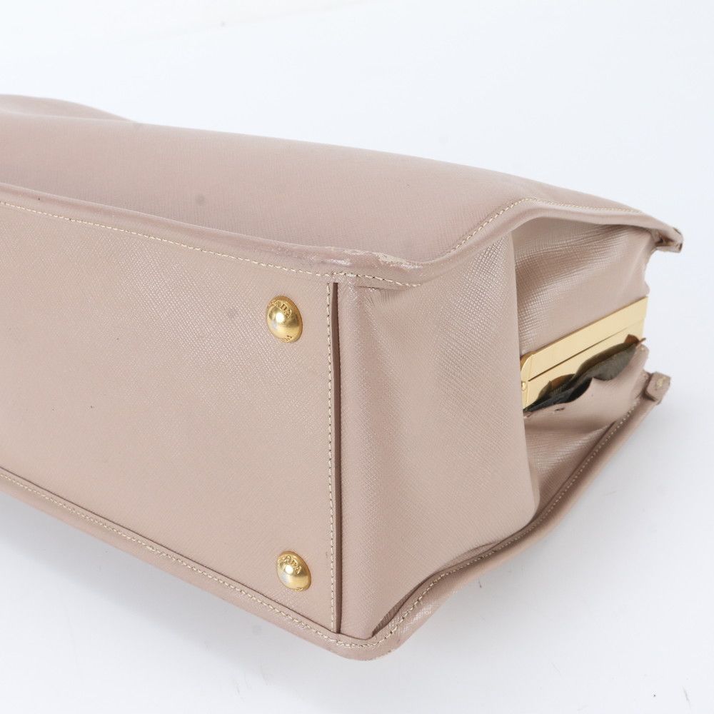 Prada Saffiano Galleria Leather Handbag Tote Pink — view 4