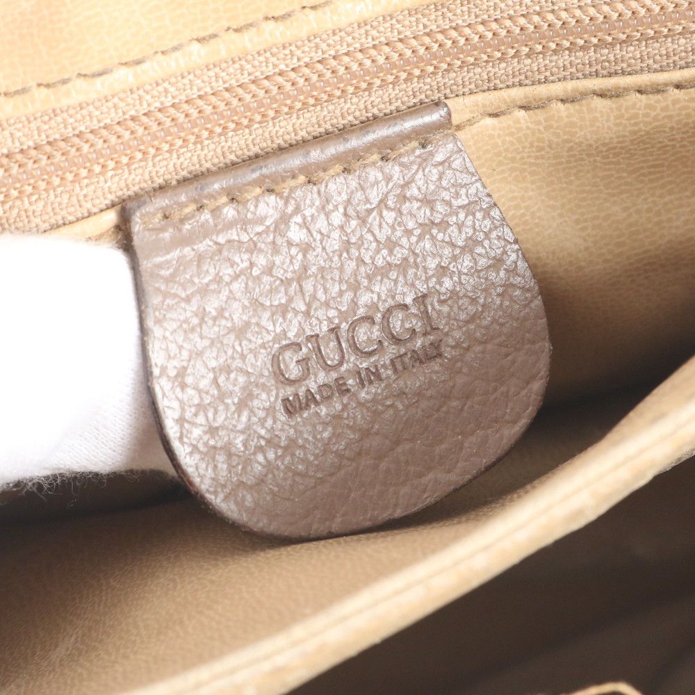 Gucci Vintage GG Supreme Sherry Line Leather Shoulder Bag — view 8
