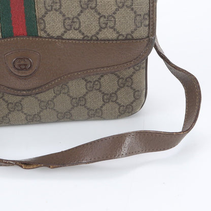 Gucci Vintage GG Supreme Sherry Line Leather Shoulder Bag — view 2