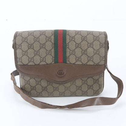 Gucci Vintage GG Supreme Sherry Line Leather Shoulder Bag