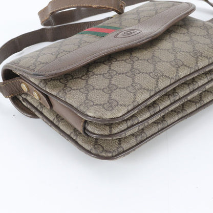 Gucci Vintage GG Supreme Sherry Line Leather Shoulder Bag — view 5