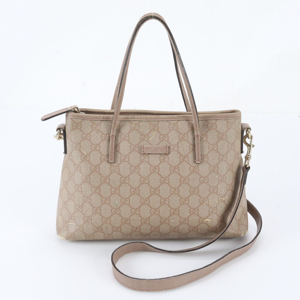 Gucci GG Supreme Leather 2-Way Shoulder Bag Crossbody