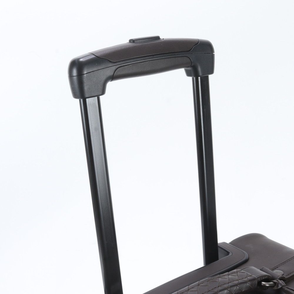 Bottega Veneta Intrecciato Leather Suitcase Carry Case Bag Brown — view 3